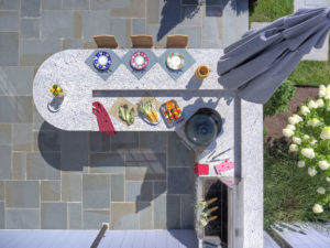 Overhead View of Outdoor Kitchen Space